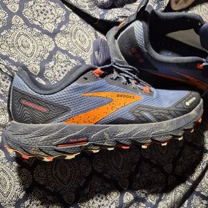 Brooks Cascadia Trail Shoes - Blue with Orange Accents Womans 9.5